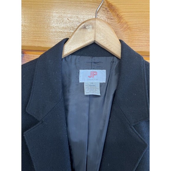 JP Collection Womens Black Pockets Long Sleeve Single Breasted Blazer Size 16 - Picture 2 of 5
